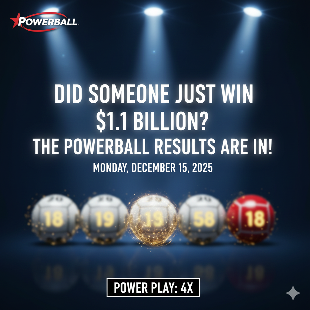 Powerball Winning Numbers Results Monday December 15 2025