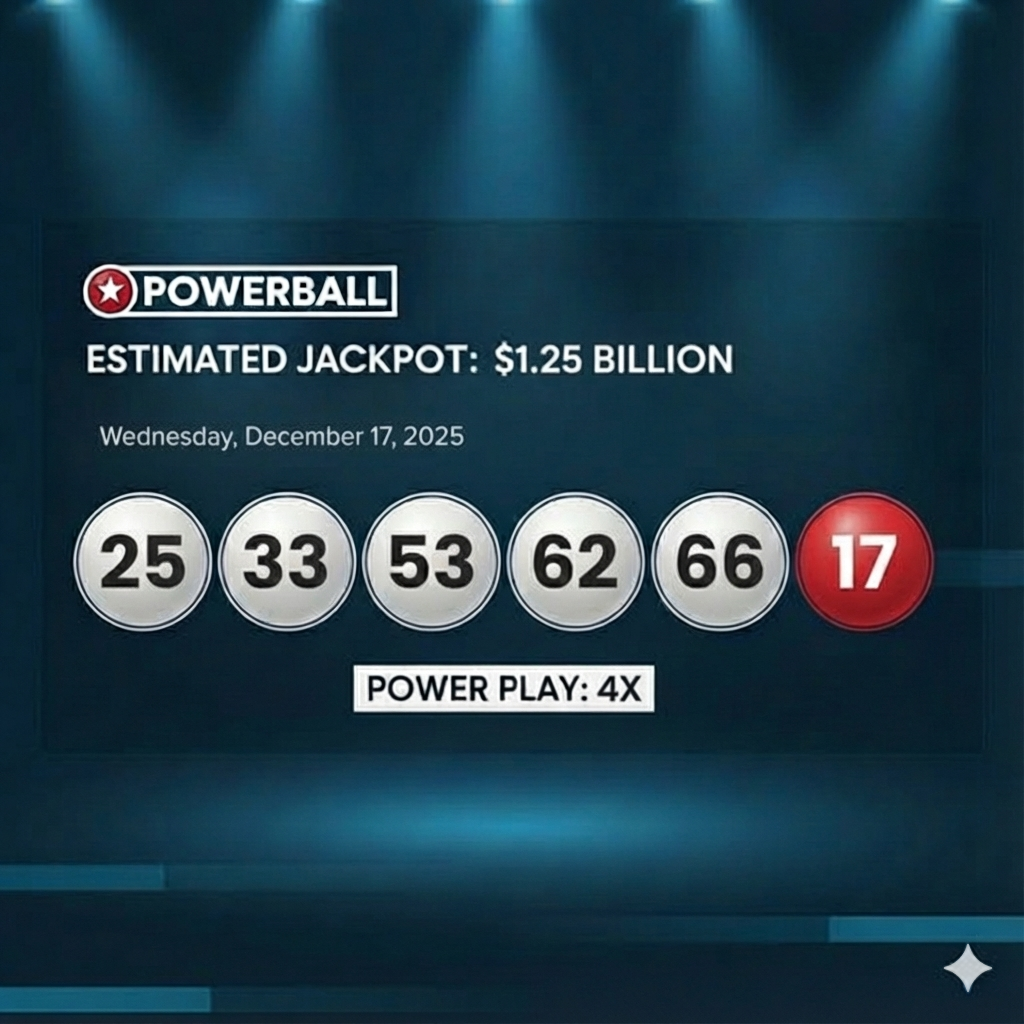 Powerball Winning Numbers Wednesday December 17 2025