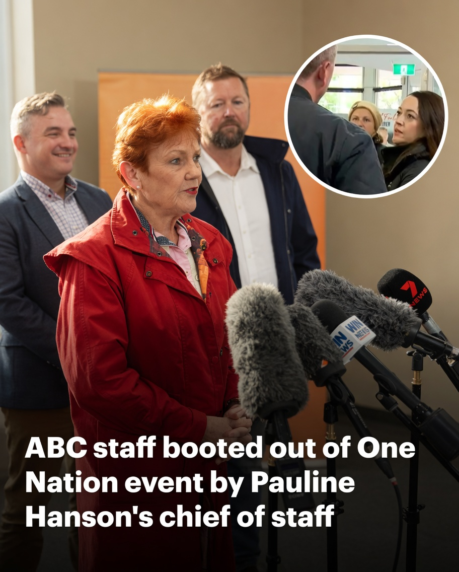 Absolute Shocker: ABC Reporters Booted From One Nation Event As Farrer By-Election Battle Hits Boiling Point! 1 Pauline Hanson at a press conference with James Ashby in the background