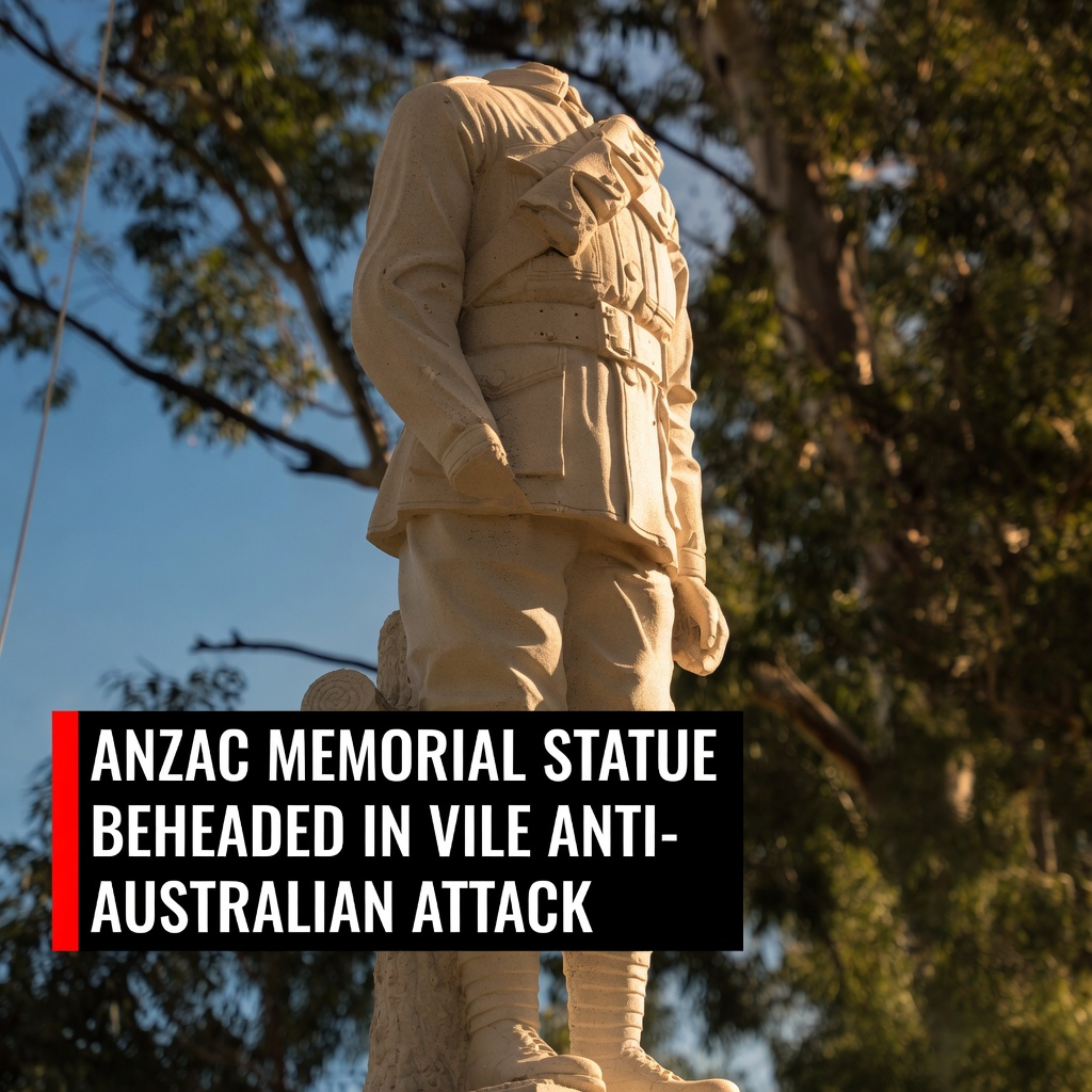 National Disgrace: Beheaded ANZAC Statue In Queensland Sparks Fury As Locals Demand Hate Crime Charges For Vile Anti-Australian Attack! 1 Beheaded ANZAC memorial statue in Ebbw Vale Queensland