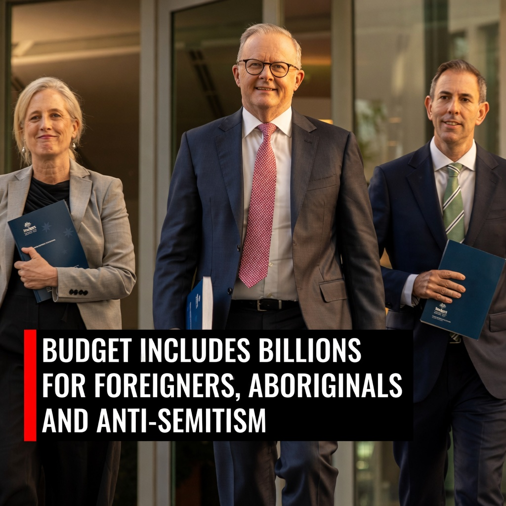 Anthony Albanese, Tanya Plibersek, and Jim Chalmers walking with budget documents