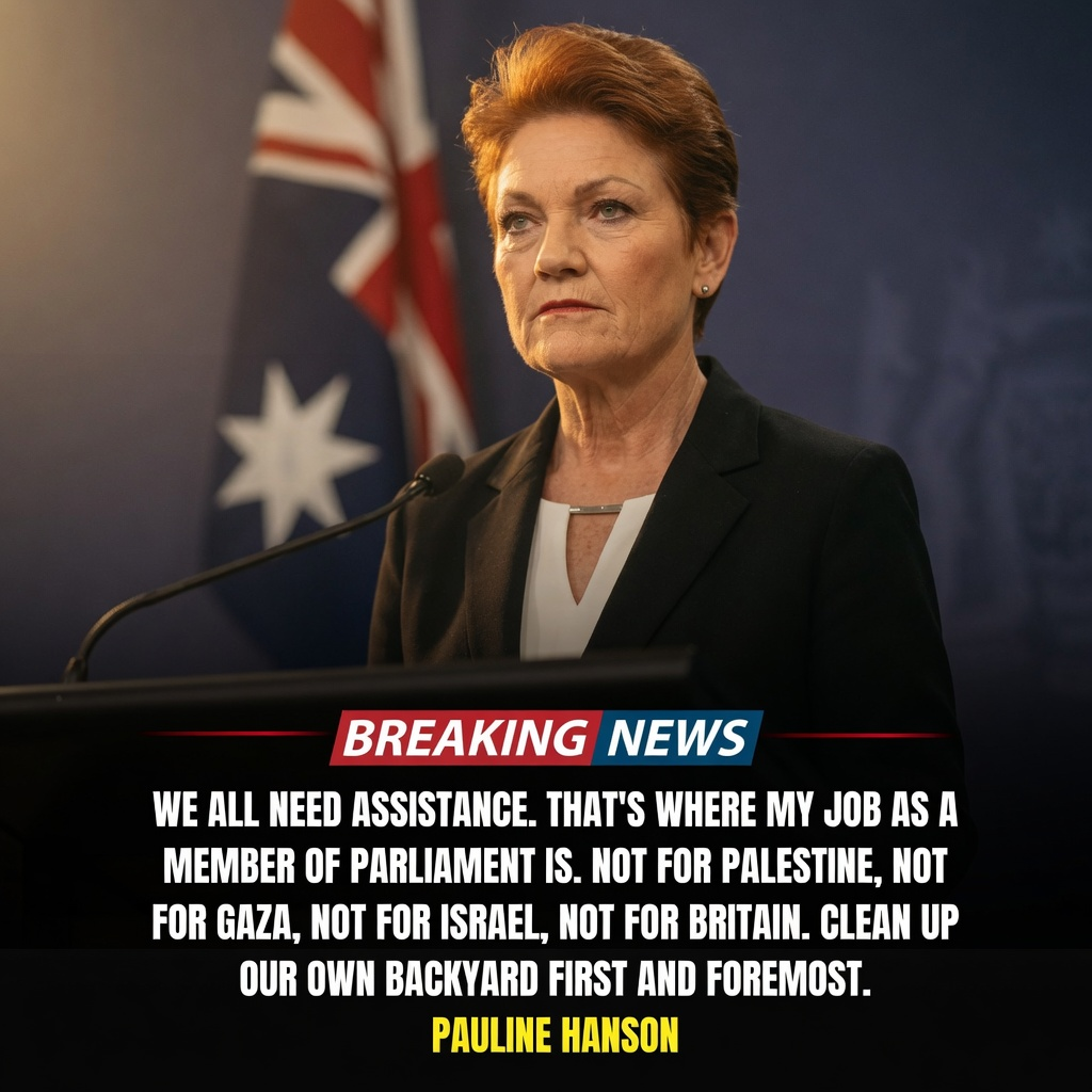 Pauline Hanson calling for Australia to prioritize domestic issues over international commitments