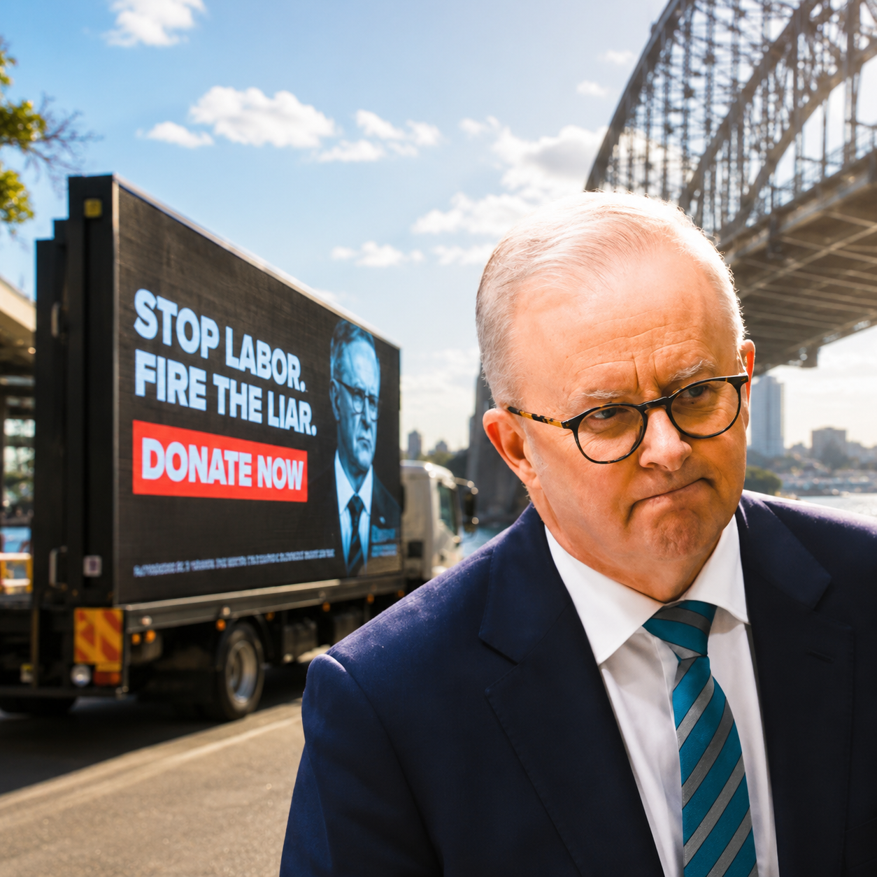 Pauline Hanson Fire The Liar campaign