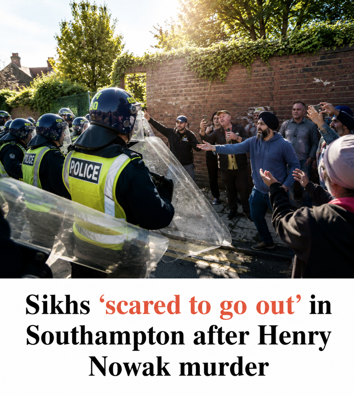 Community tensions after high-profile crime