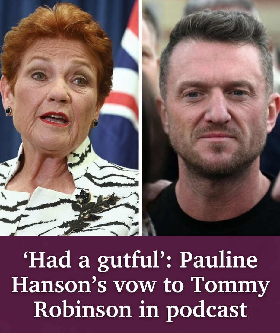 Pauline Hanson walks through Luton with Tommy Robinson during her UK visit