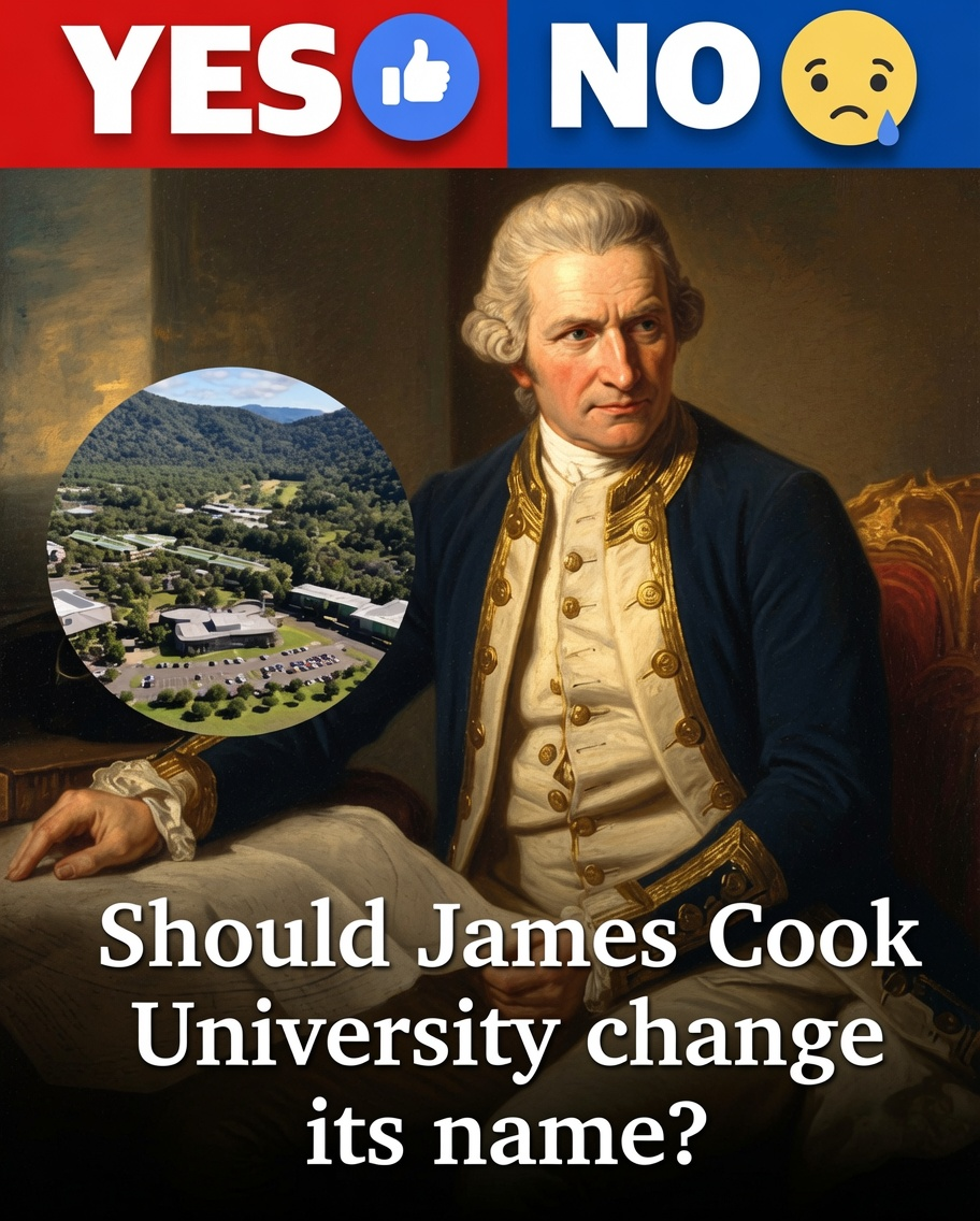 James Cook University amid debate over the institution's name and the legacy of British explorer James Cook