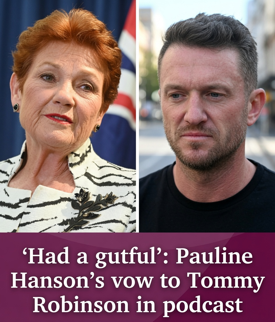 Pauline Hanson and Tommy Robinson during the One Nation leader's visit to the United Kingdom