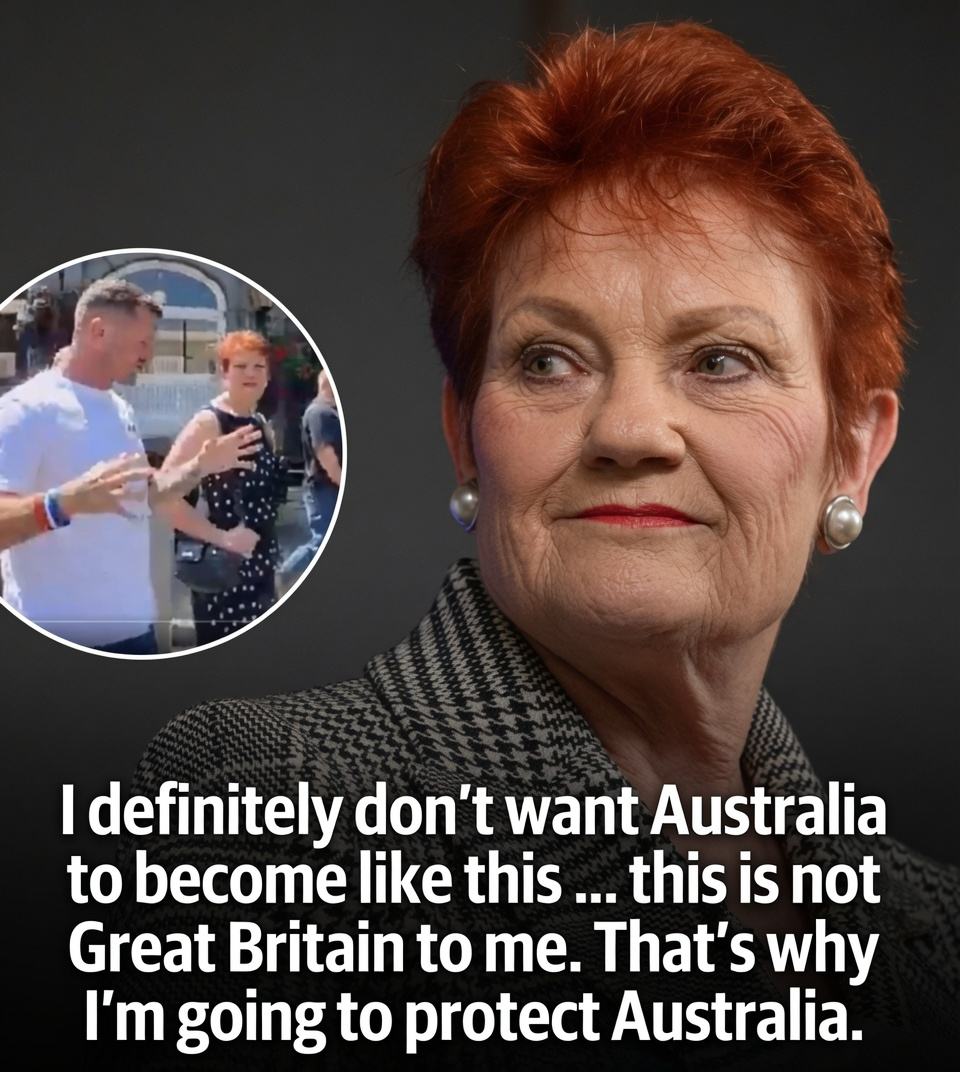 Pauline Hanson warns Australia is on Britain’s path after controversial Tommy Robinson tour 1 One Nation leader Pauline Hanson after touring Luton in England with British activist Tommy Robinson