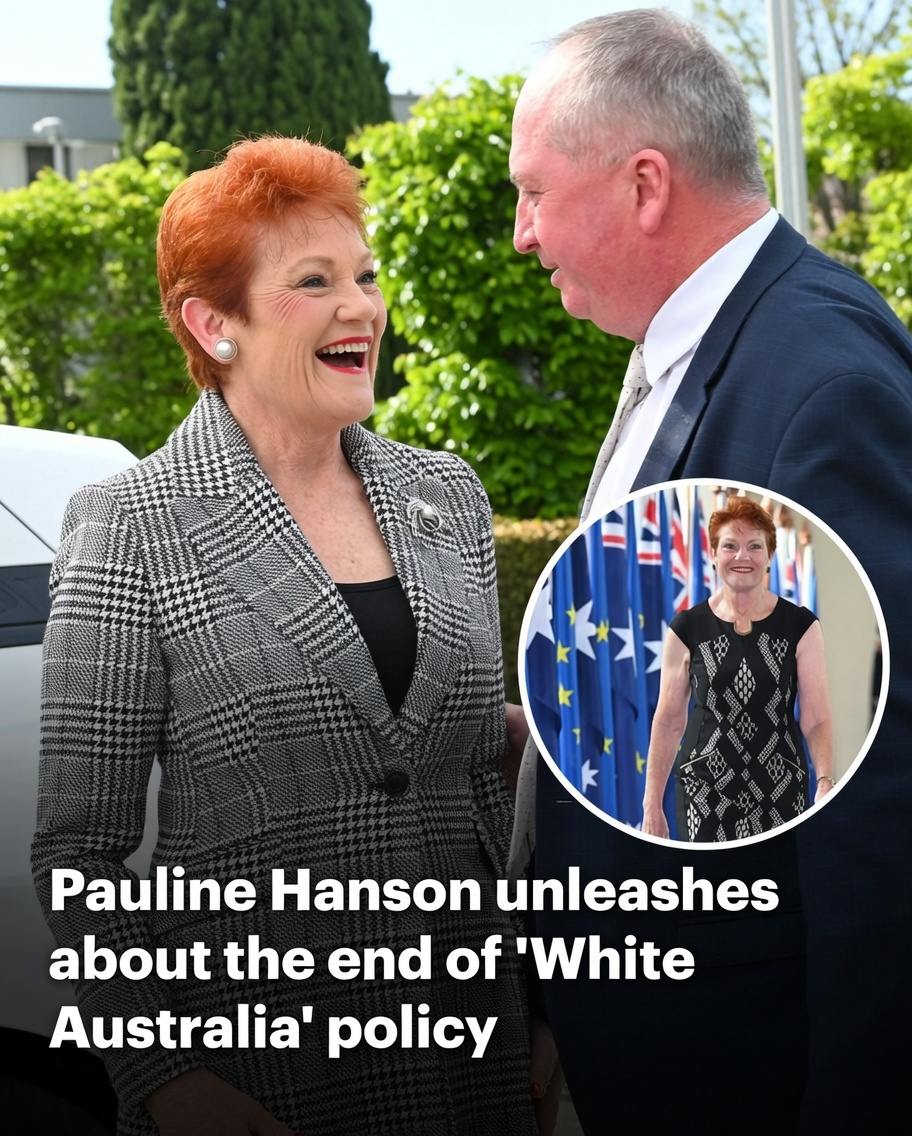 Pauline Hanson Sparks Fresh Backlash After Linking Migration, NDIS and the End of White Australia Policy 1 Pauline Hanson during her overseas trip as controversy grows over comments made in a podcast interview with Tommy Robinson