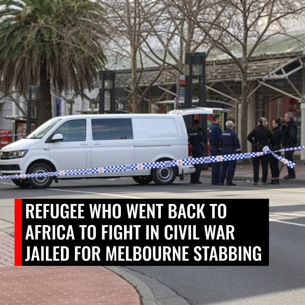 Sudanese Refugee Jailed for 12 Years After 'Pitiless' Melbourne Stabbing That Left Victim Fighting for Life 1 County Court of Victoria sentences Sudanese refugee over near-fatal Melbourne stabbing