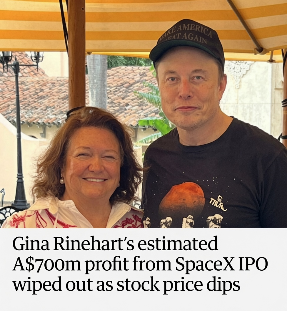 Gina Rinehart and Elon Musk following Hancock Prospecting's investment in SpaceX