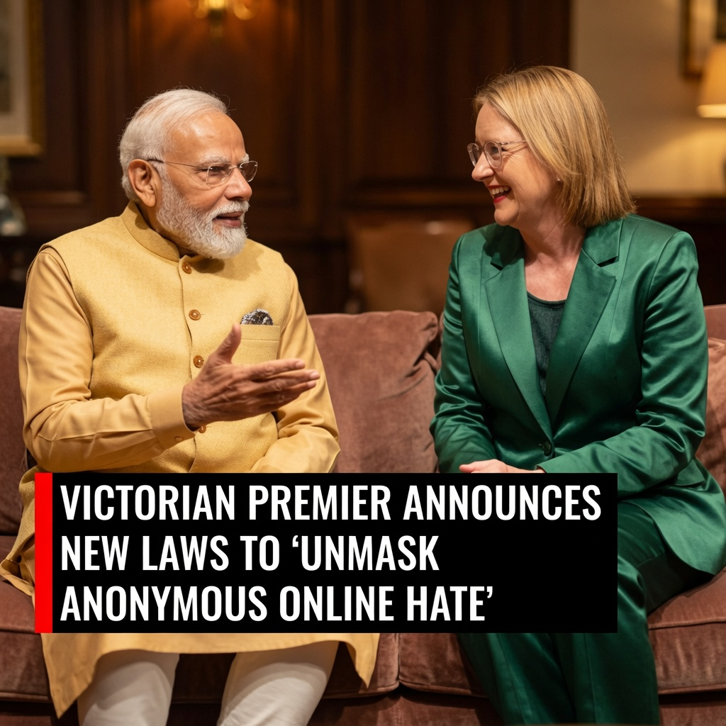 Victorian Premier Jacinta Allan announces proposed social media accountability reforms targeting anonymous online abuse and Big Tech