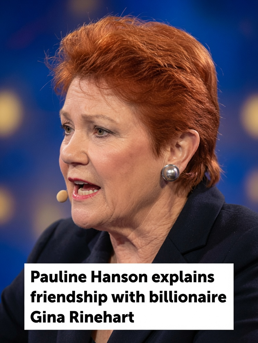 Pauline Hanson speaking about political donations and Gina Rinehart