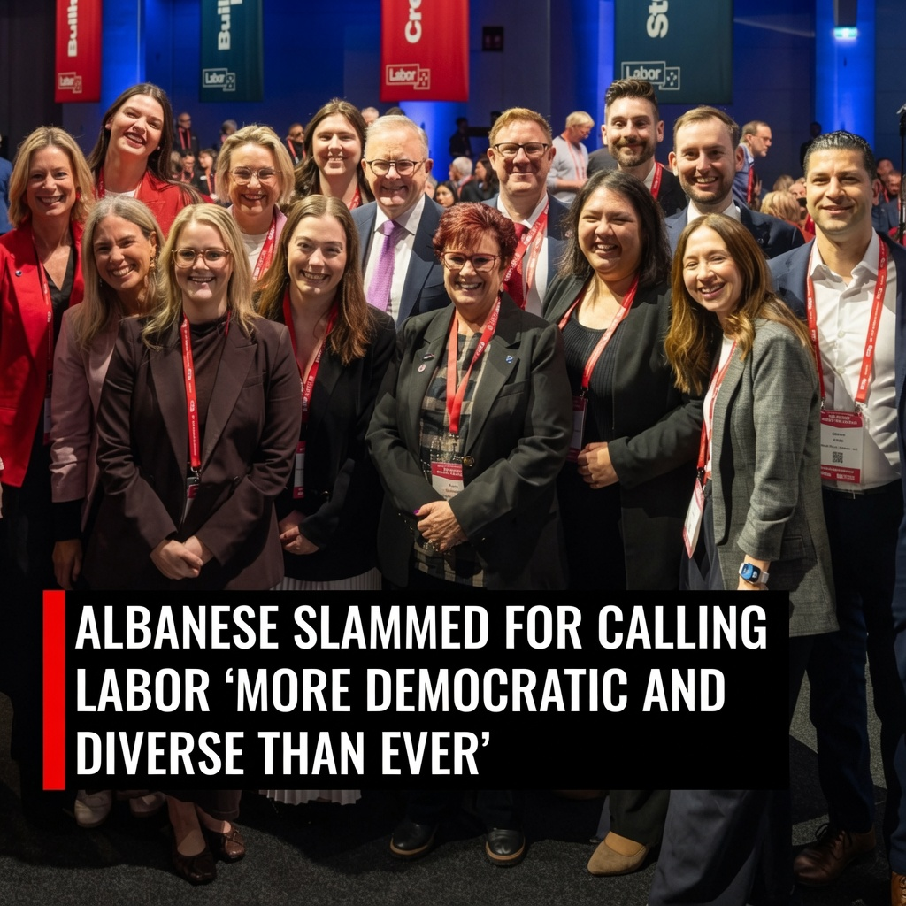 Prime Minister Anthony Albanese speaks during Labor's 50th National Conference in Adelaide