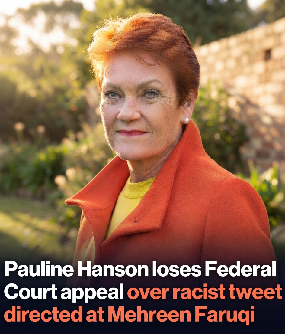 Pauline Hanson after the Federal Court dismissed her appeal in the racial discrimination case