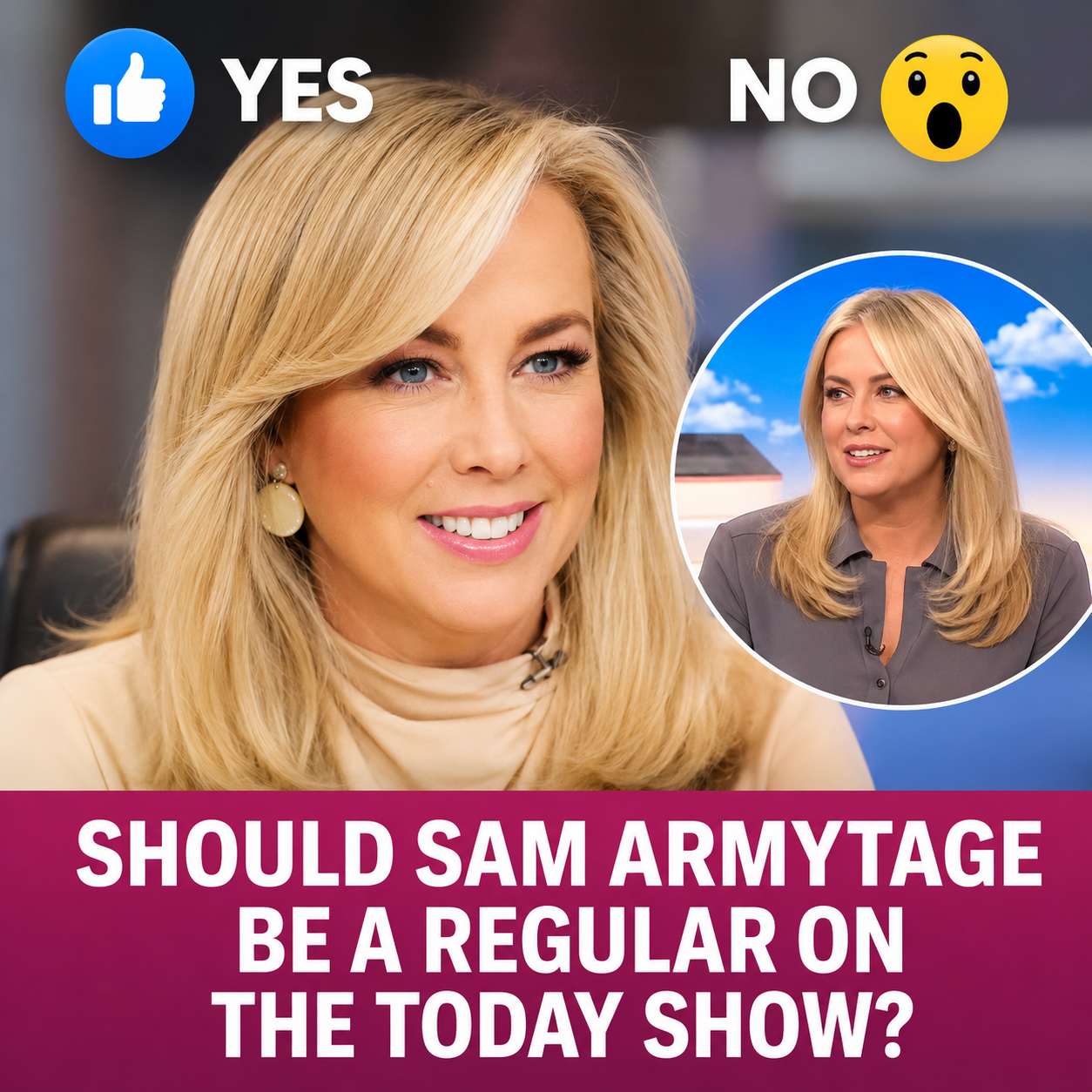 Samantha Armytage Laughs Off Live TV Alarm Blunder During Return to Today as Questions Grow Over Permanent Role 1 Samantha Armytage returns to Today after an on-air alarm blunder