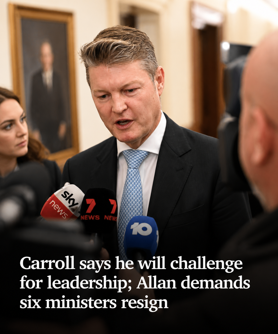 Ben Carroll and Jacinta Allan during Victorian Labor leadership tensions