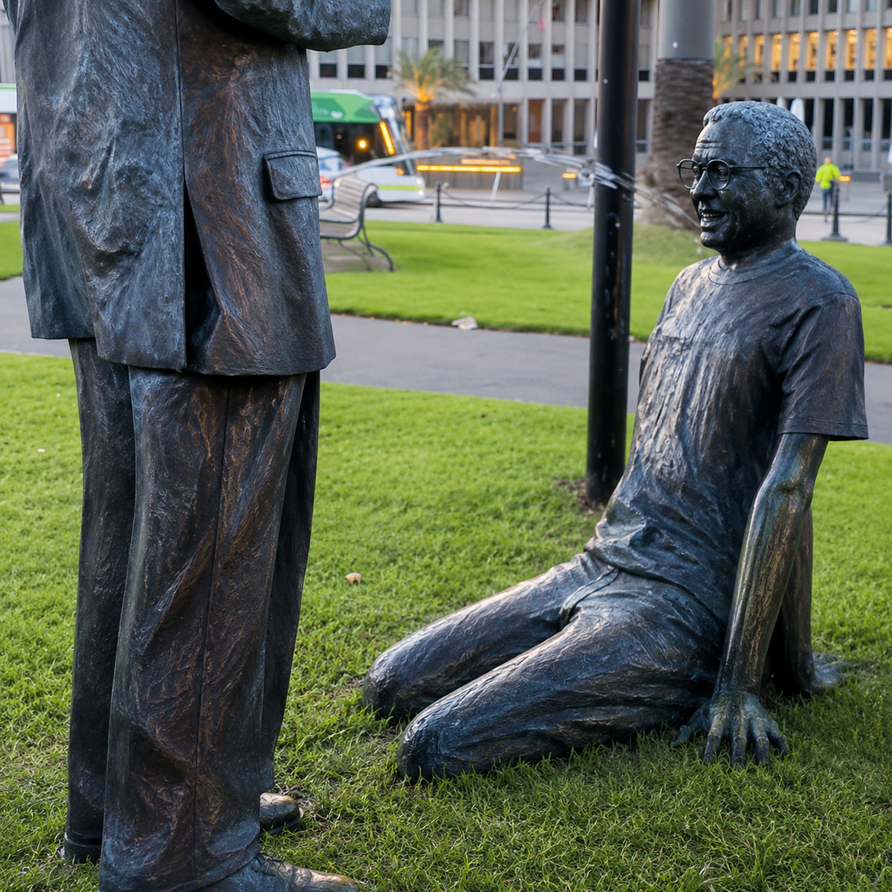 Political art installation outside Victoria's Parliament House