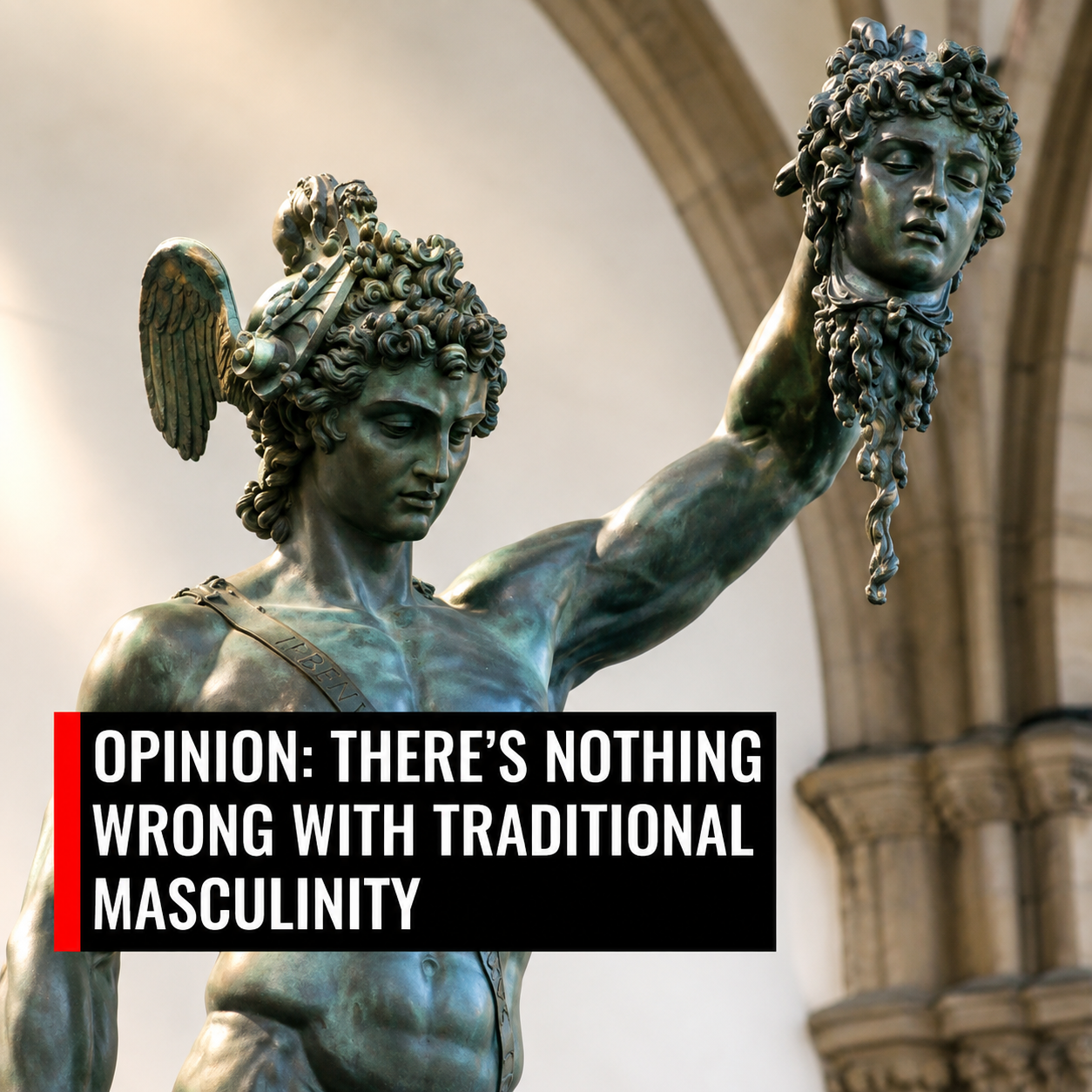 Illustration representing the debate over traditional masculinity and modern views of manhood