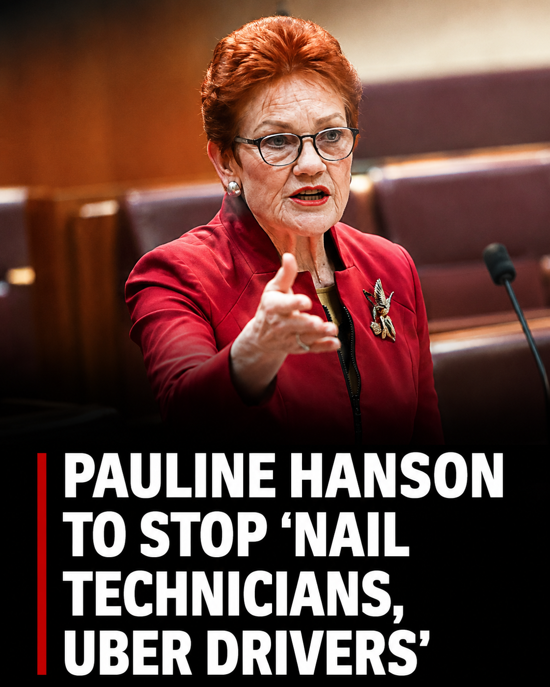 Pauline Hanson Unveils Sweeping Migration Overhaul, Says Australia Doesn’t Need ‘Uber Drivers, Nail Technicians or Dog Walkers’ 1 Pauline Hanson outlines One Nation's proposal to reduce Australia's migration intake.