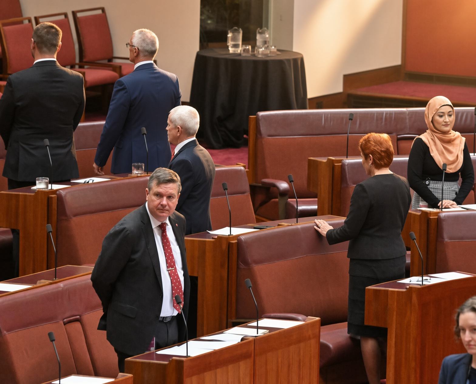 Three One Nation senators turned their backs during the Acknowledgement of Country in the Australian Senate